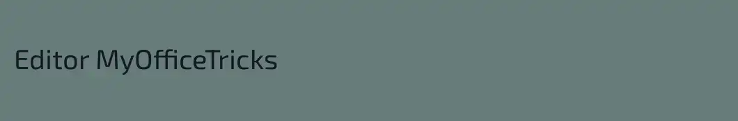 Editor MyOfficeTricks